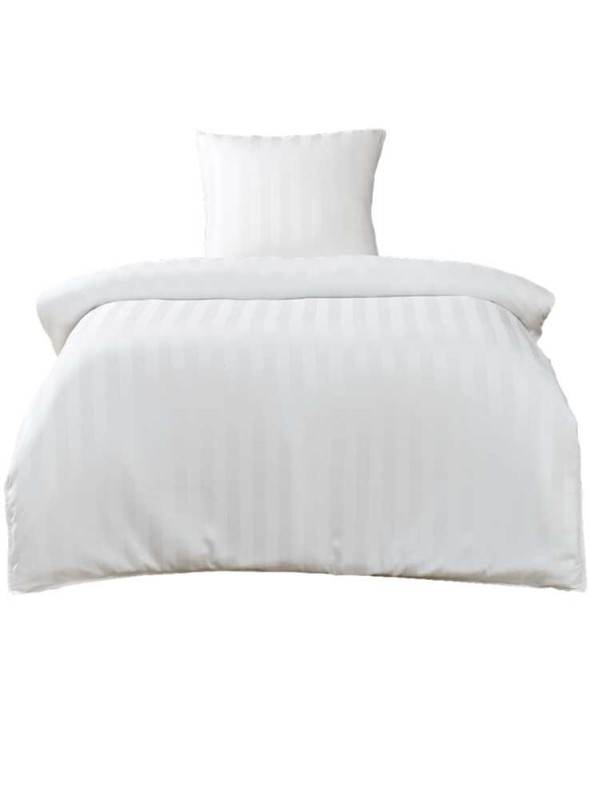 Bäddset i bambu, påslakan och örngot av bambu, vit