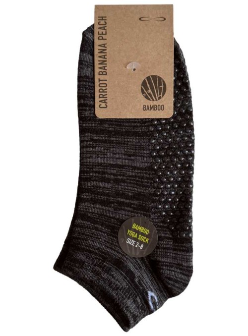 Bambustrumpor med halkskydd i silikon, grå