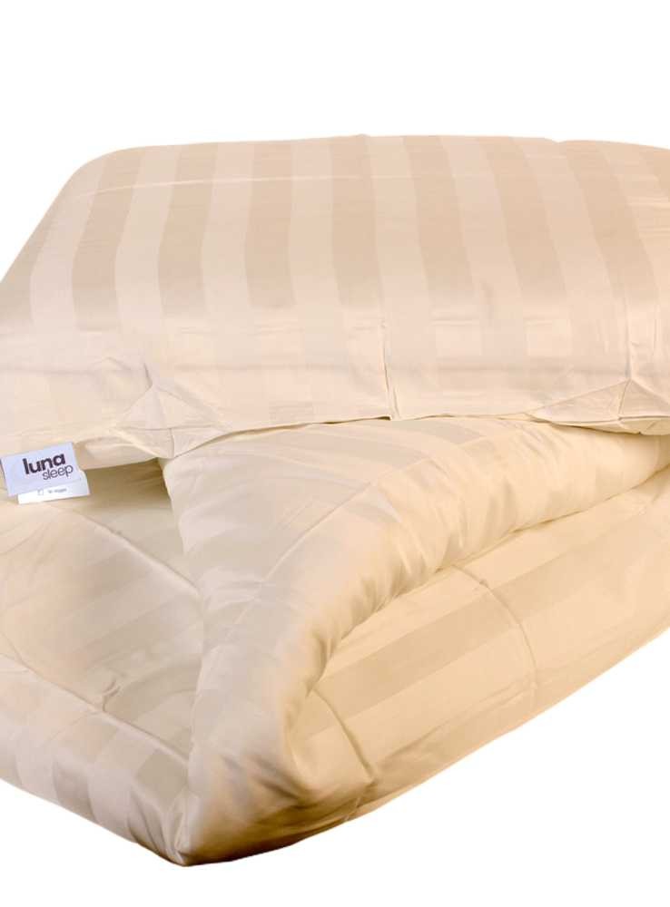 Bäddset i bambu, påslakan och örngot av bambu, beige