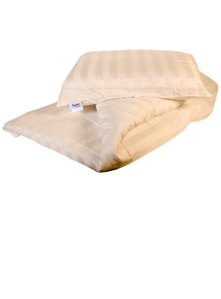 Bäddset i bambu, påslakan och örngot av bambu, beige