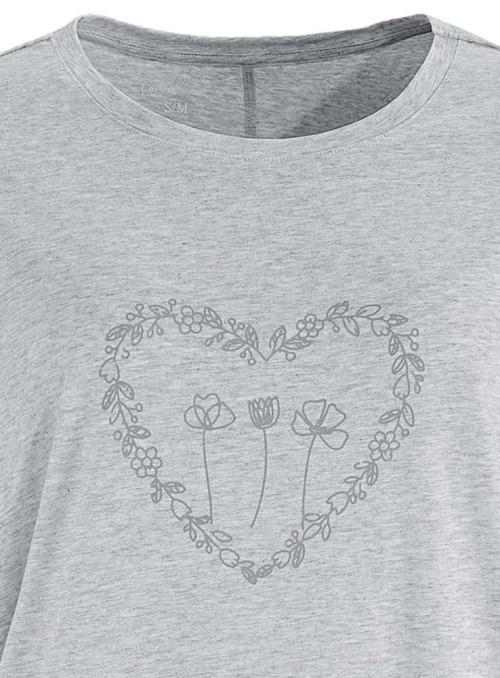 Nattlinne av bambu big T gråmelange