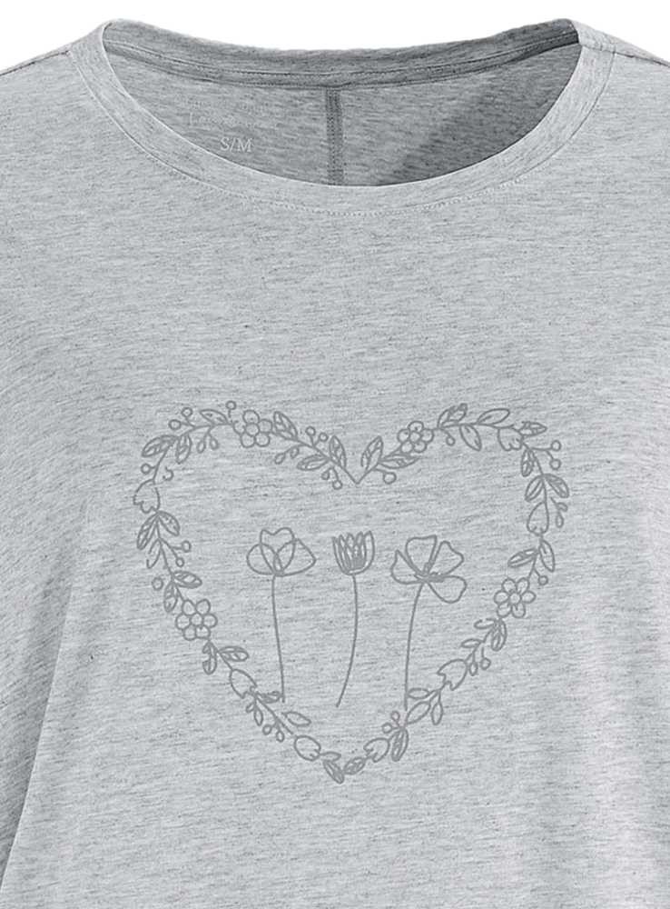 Nattlinne av bambu big T gråmelange