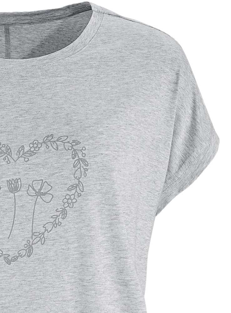 Nattlinne av bambu big T gråmelange