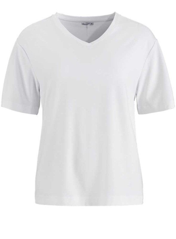 Bambutopp, enfärgad vit kortärmad