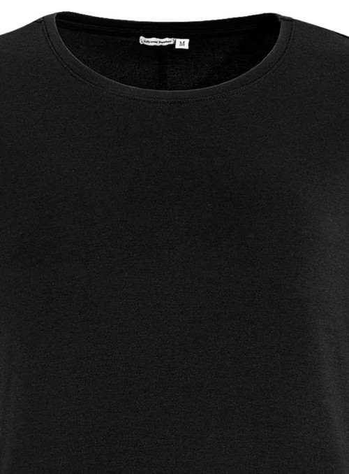 Bambuklänning, kortärmad, svart