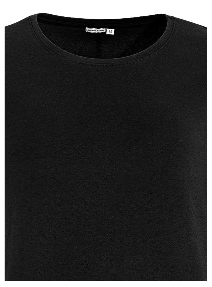 Bambuklänning, kortärmad, svart