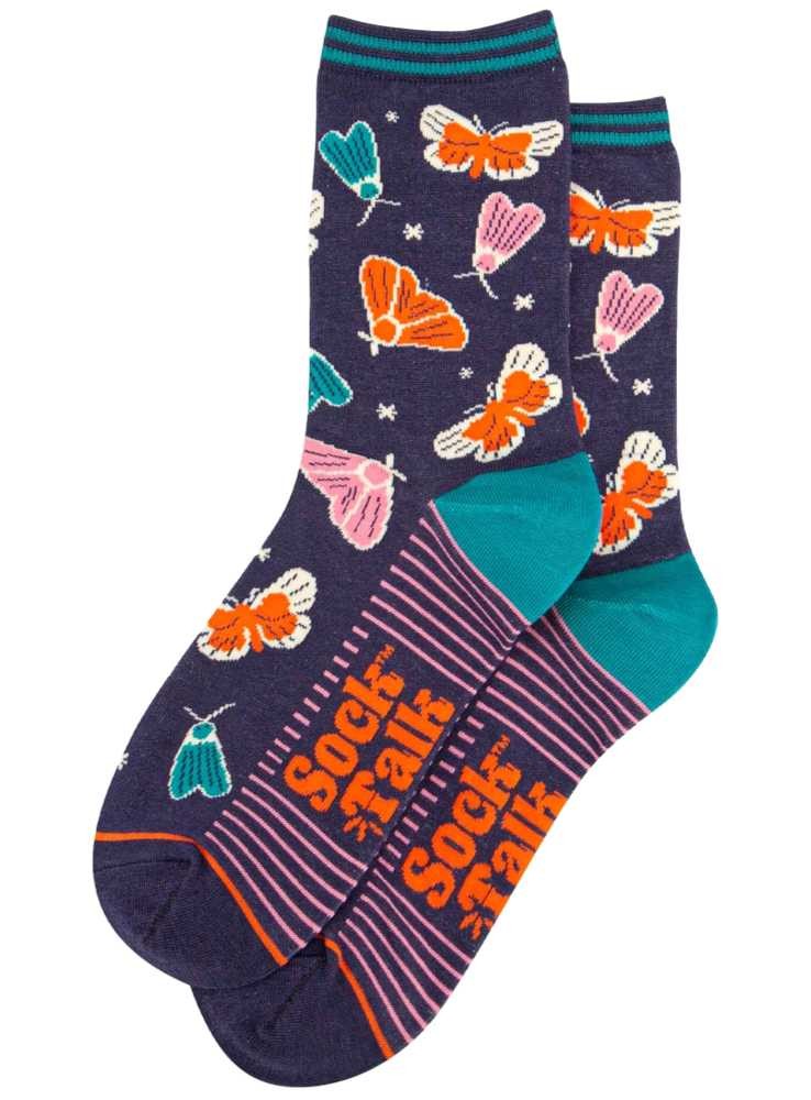Bambustrumpor nattfjärilar och stjärnor, dam, från Sock Talk