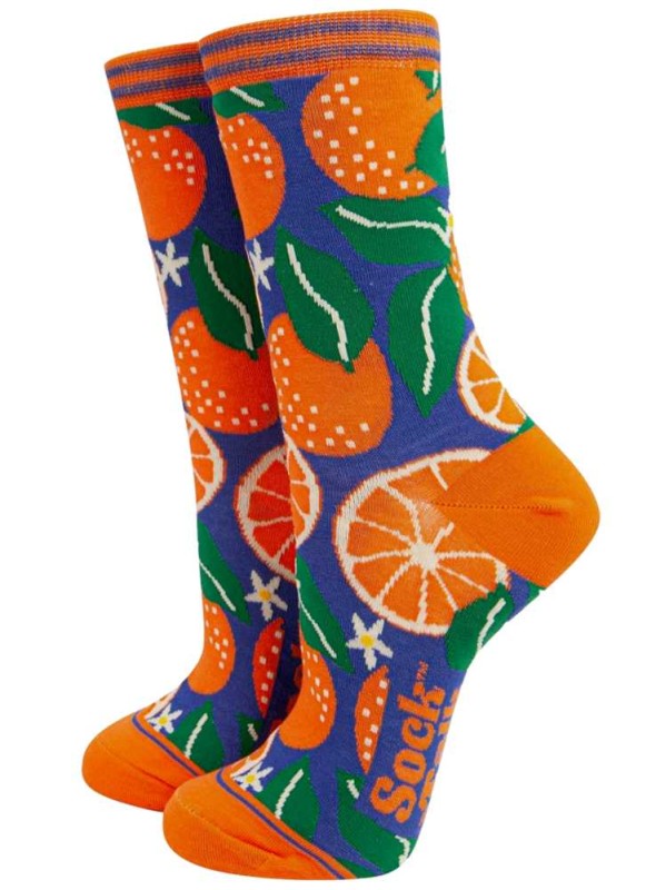 Bambustrumpor orange, dam, från Sock Talk