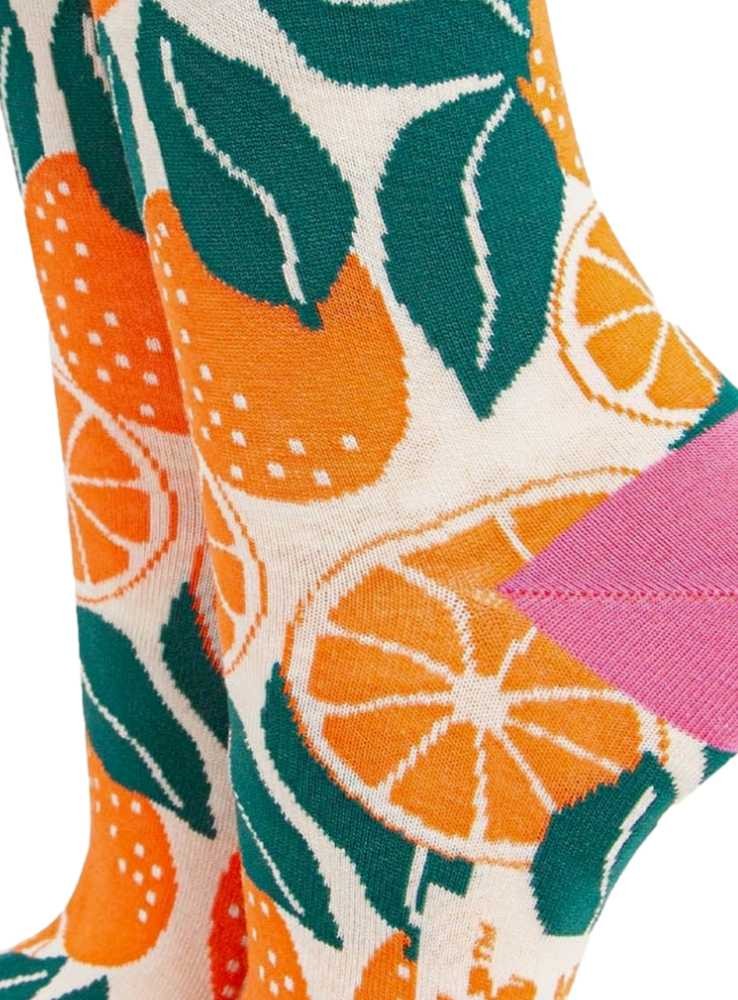 Bambustrumpor orange, dam, från Sock Talk