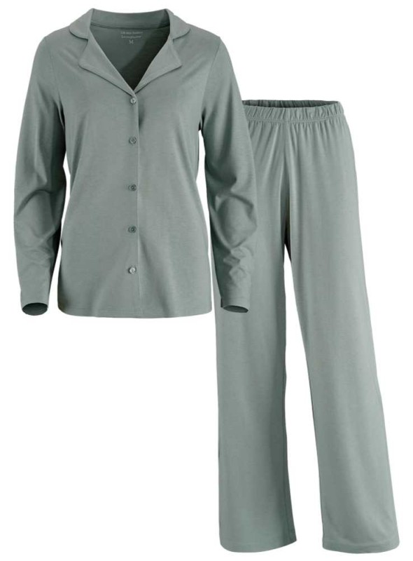 Pyjamaset i bambu, nattlinne och byxor