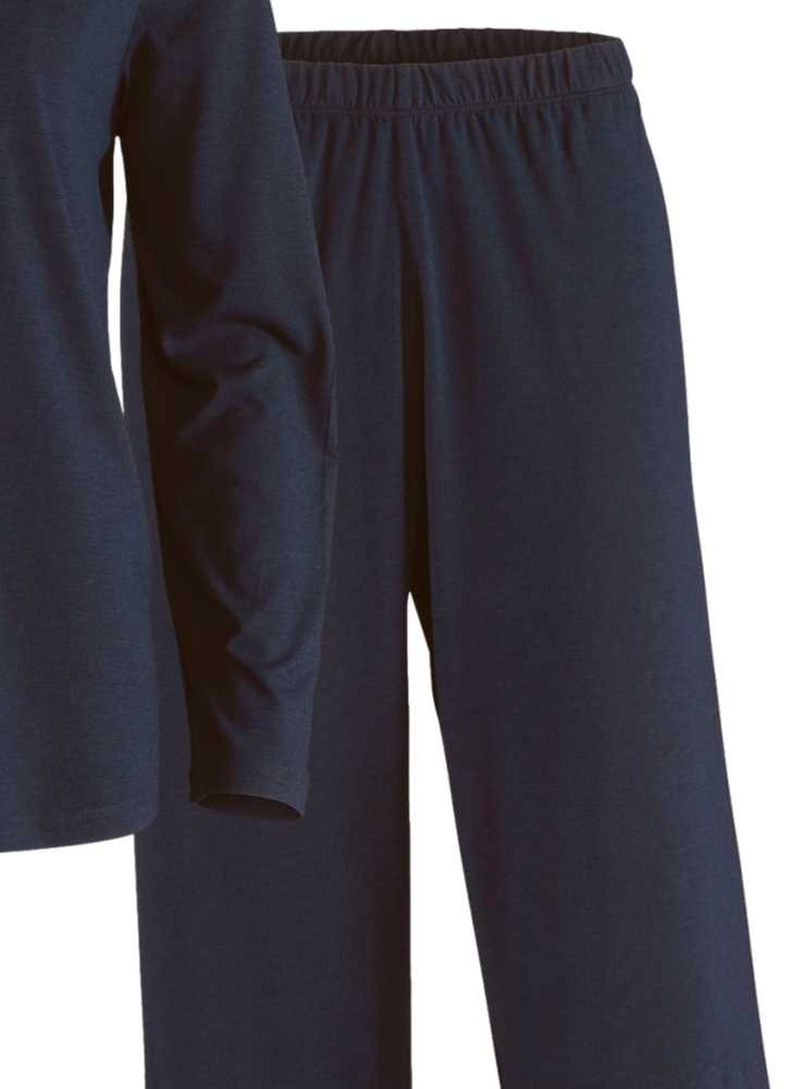 Pyjamaset i bambu, nattlinne och byxor marin