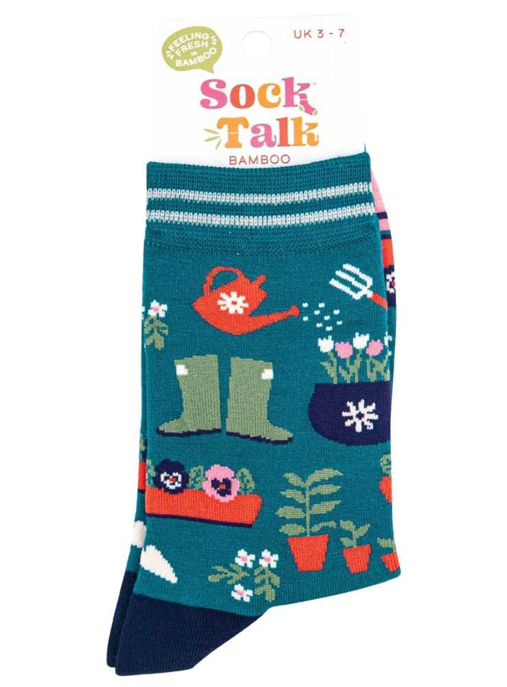 Bambustrumpor trädgårdsarbete, dam, från Sock Talk