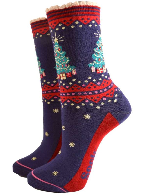 Bambustrumpor Julgran, dam, från Sock Talk