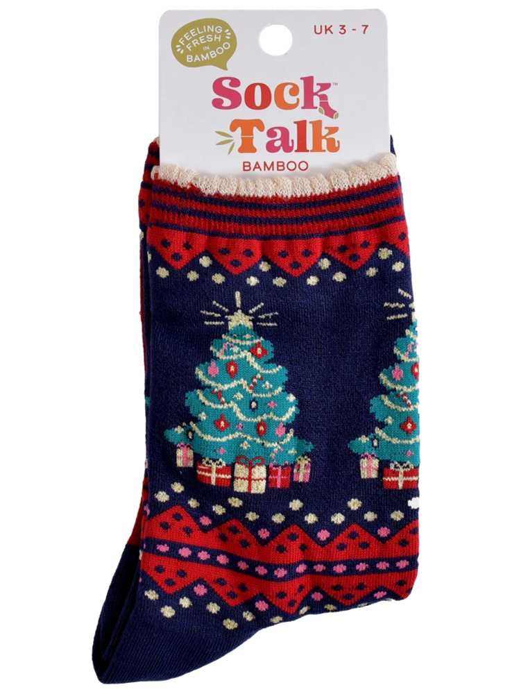 Bambustrumpor Julgran, dam, från Sock Talk