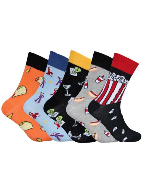 5 par herrstrumpor av bomull