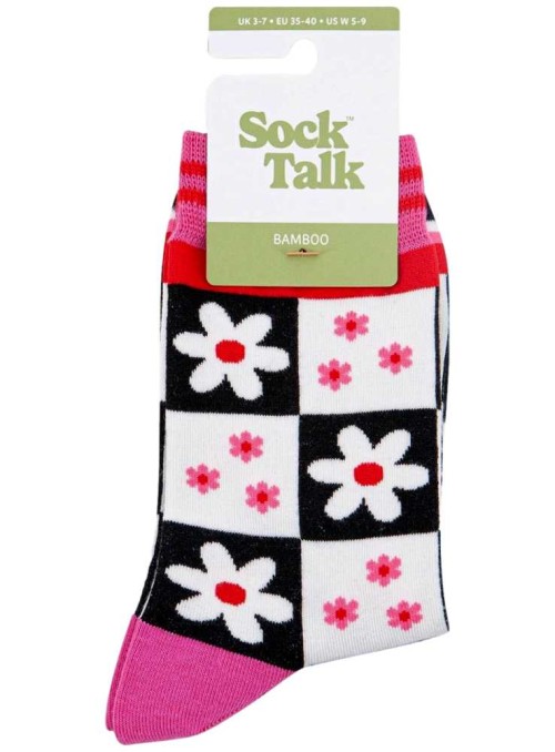 Bambusockor blommor, dam, från Sock Talk