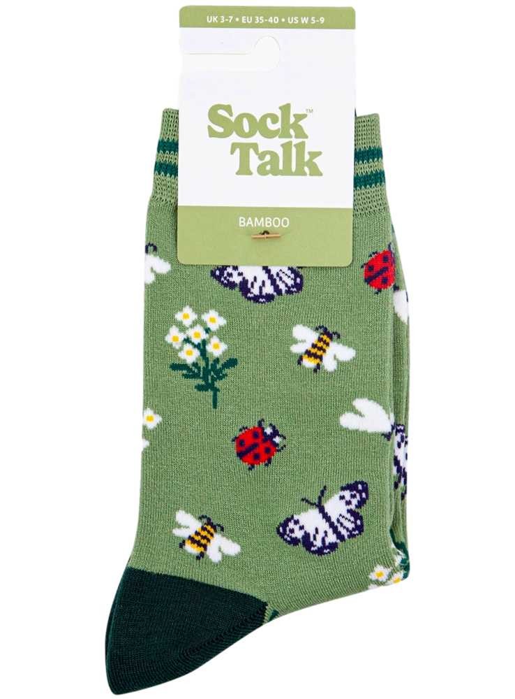 Bambusockor bin och nyckelpigor, dam, från Sock Talk