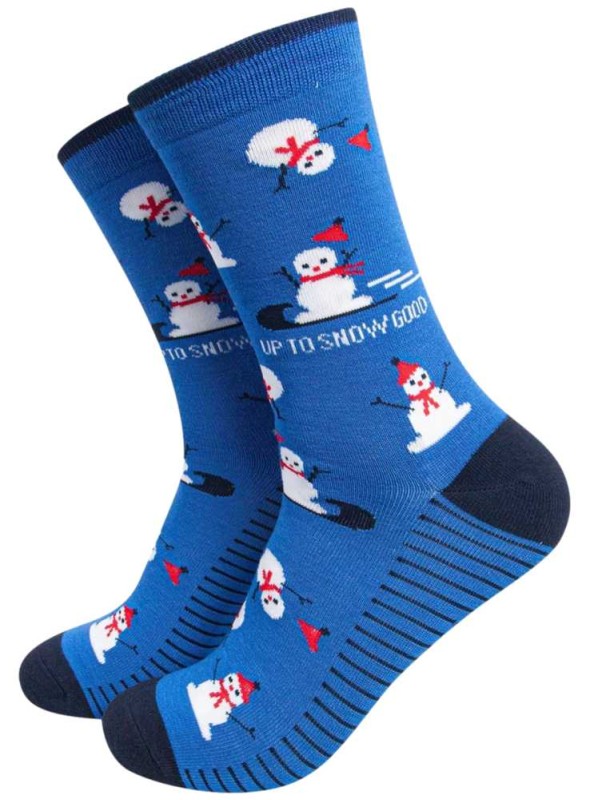 Bambustrumpor Snögubbe, herr, från Sock Talk