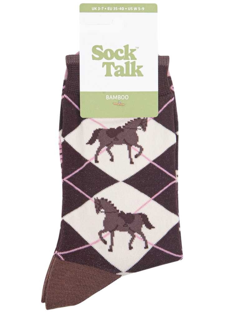 Bambusockor med hästar, dam, från Sock Talk
