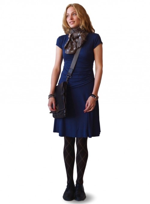 Dot & Doodle's trikåklänning marin