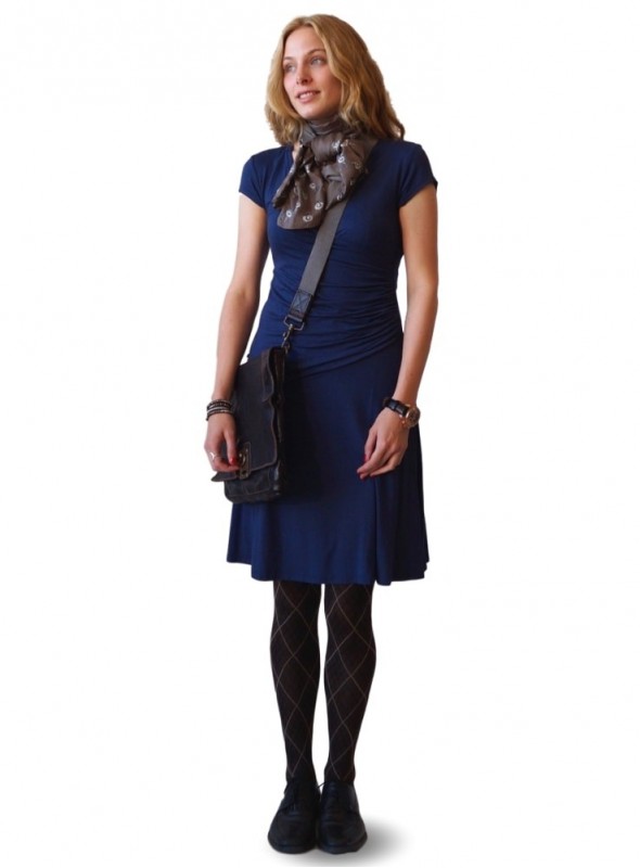 Dot & Doodle's trikåklänning marin