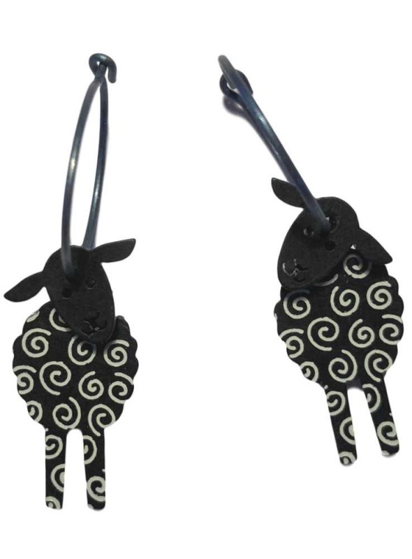 Øreringe sorte får