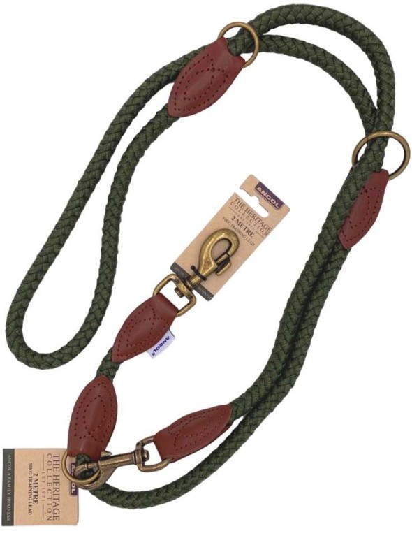 Slip-line 2-i-1 hundesnor Deluxe Rope