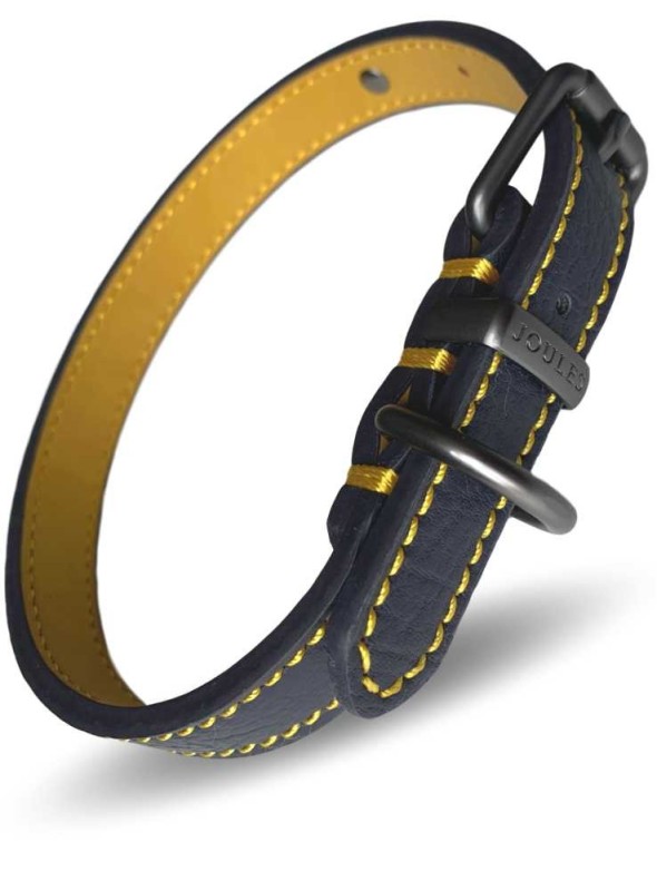 Läder hundhalsband Navy från Joules