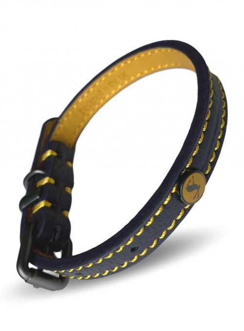 Läder hundhalsband Navy från Joules