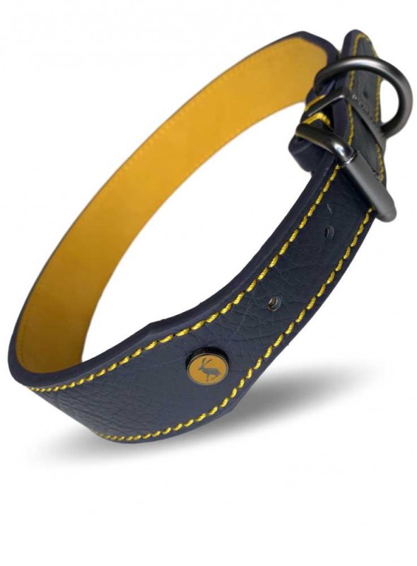 Läder hundhalsband Navy från Joules