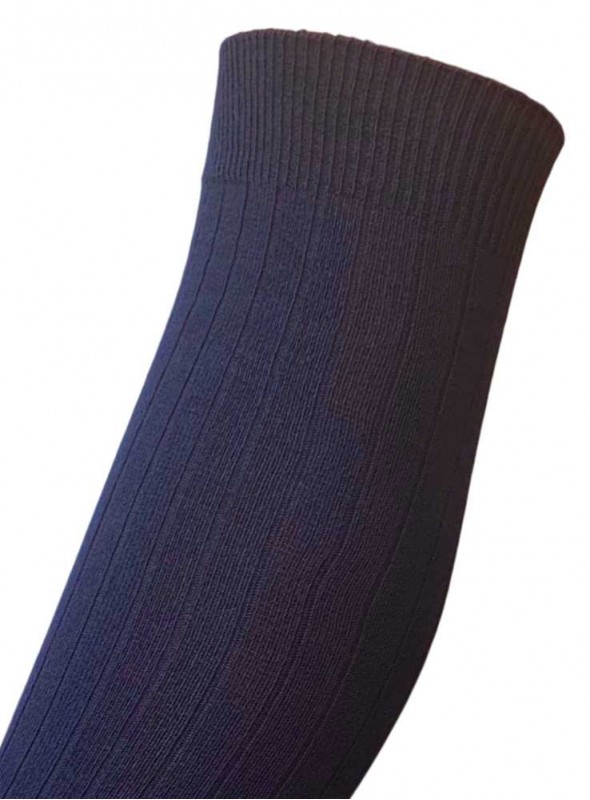 Bambu knästrumpor med handkettlad tåsöm Navy