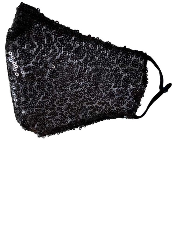 Ansiktsmask i bomull, Black Sequin från Black Colour