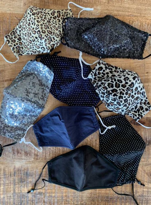 Ansiktsmask i bomull, Black Sequin från Black Colour