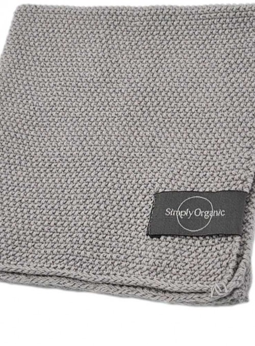 3 st ekologiska disktrasor i 100% bomull i pärlstickad Rock Grey