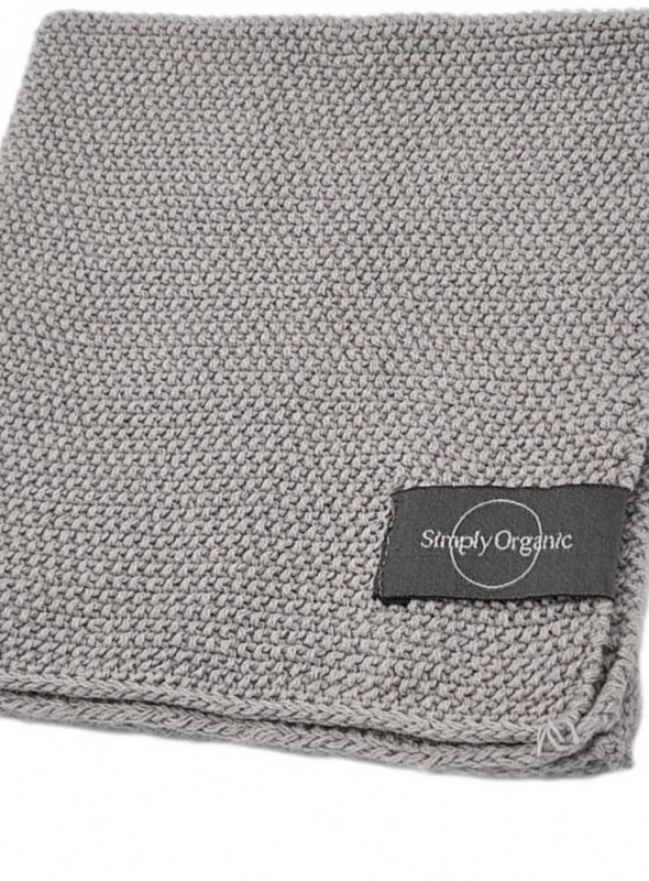 3 st ekologiska disktrasor i 100% bomull i pärlstickad Rock Grey