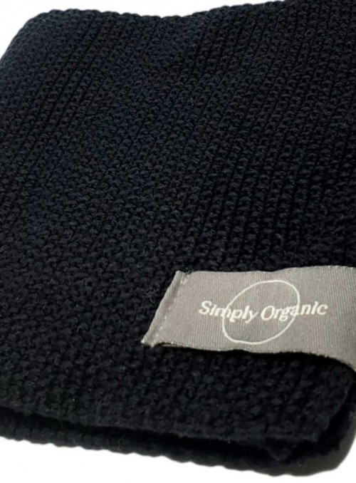 3 st ekologiska disktrasor i 100% bomull i pärlstickad Black