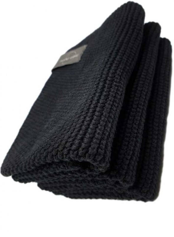 3 st ekologiska disktrasor i 100% bomull i pärlstickad Black