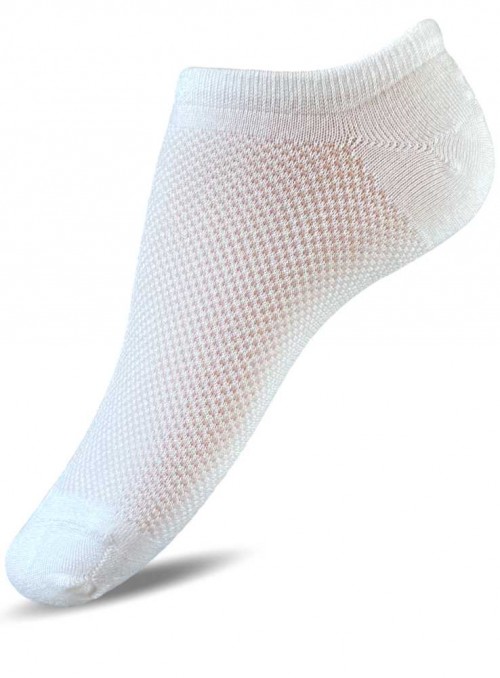 3-pack enfärgad vita bambustrumpa i sneakersmodell från Festival