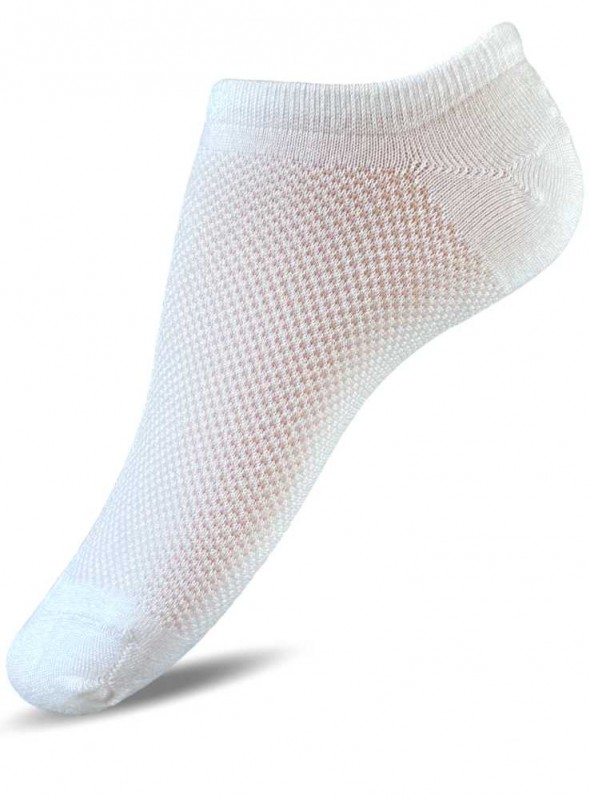 3-pack enfärgad vita bambustrumpa i sneakersmodell från Festival