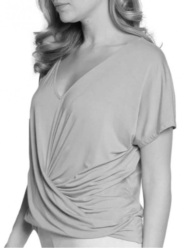 Bambutopp kortärmad Twist Top Black