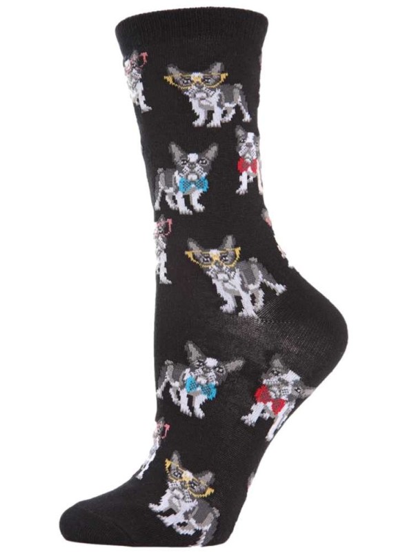 Bambustrumpor dam med hundar Bull & Bowtie