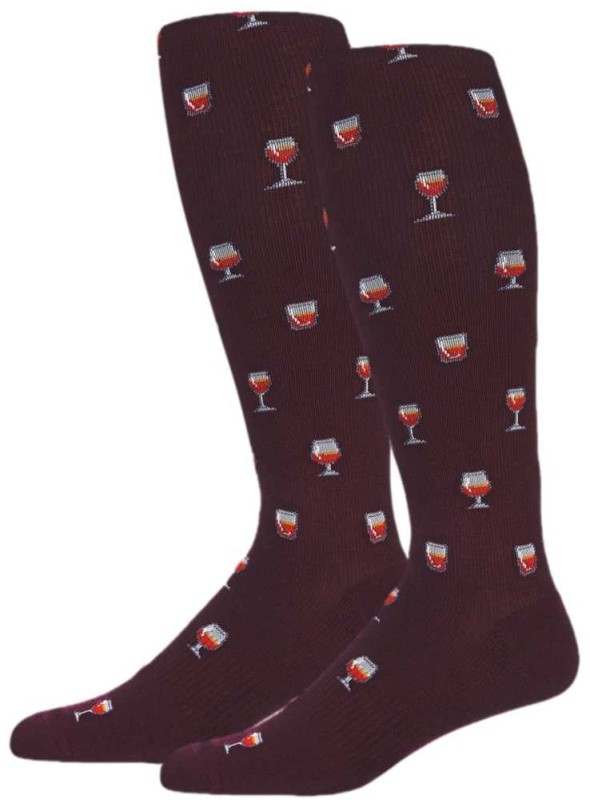 Mönstrad kompressionsstrumpa av bambu herr Brandy