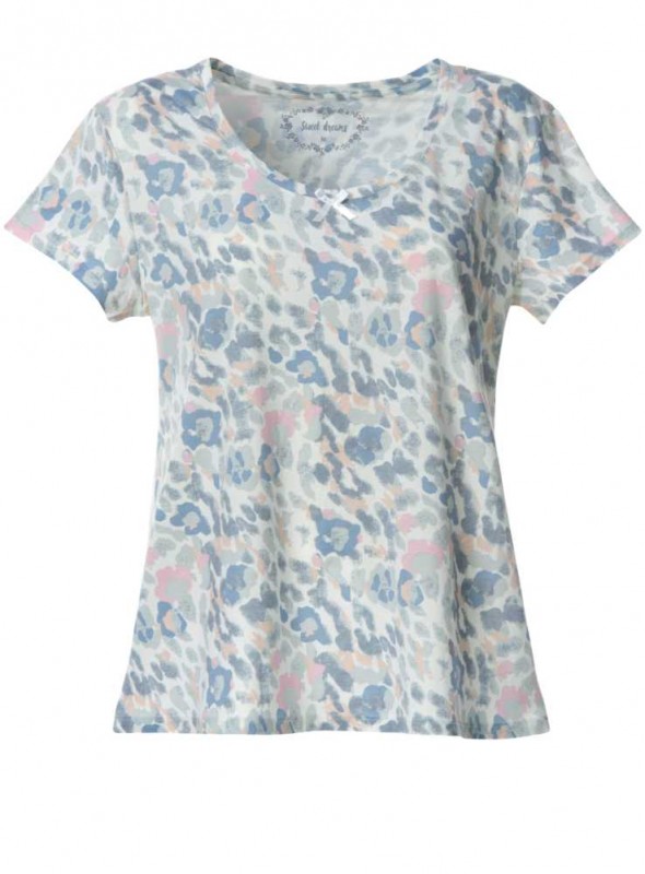 Pyjamas set av mönstra bambu, topp och byxor Akvarel