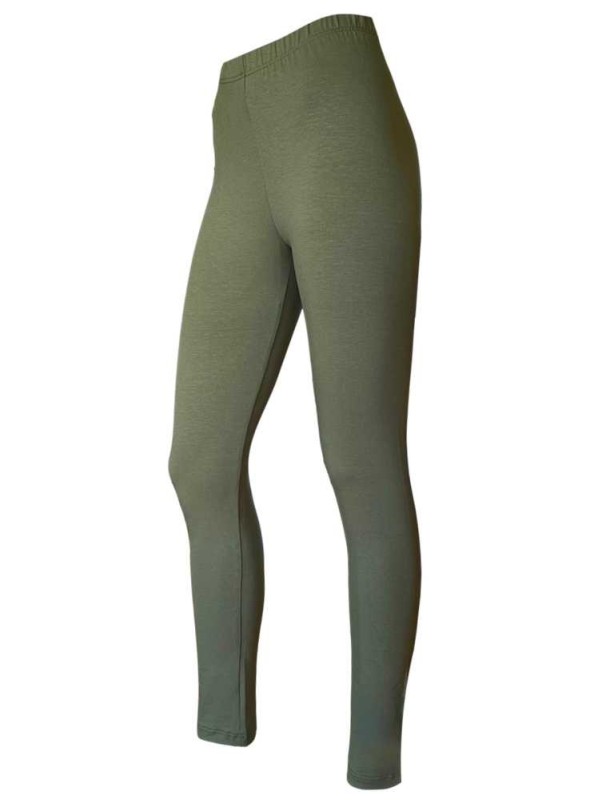 Leggings av bambu, army grön
