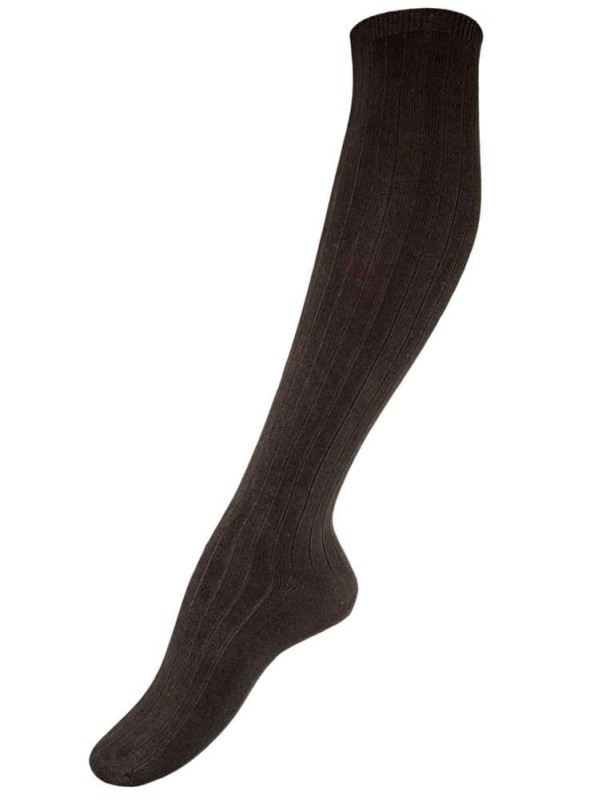 Bambu knästrumpor med handkettlad tåsöm Brun