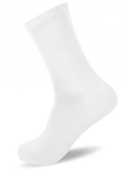3 PACK Bambustrumpor Vit, 34-48 från LuxSocks modell Regular
