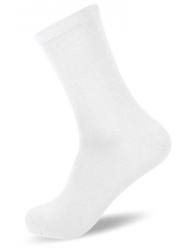 3 PACK Bambustrumpor Vit, 34-48 från LuxSocks modell Regular