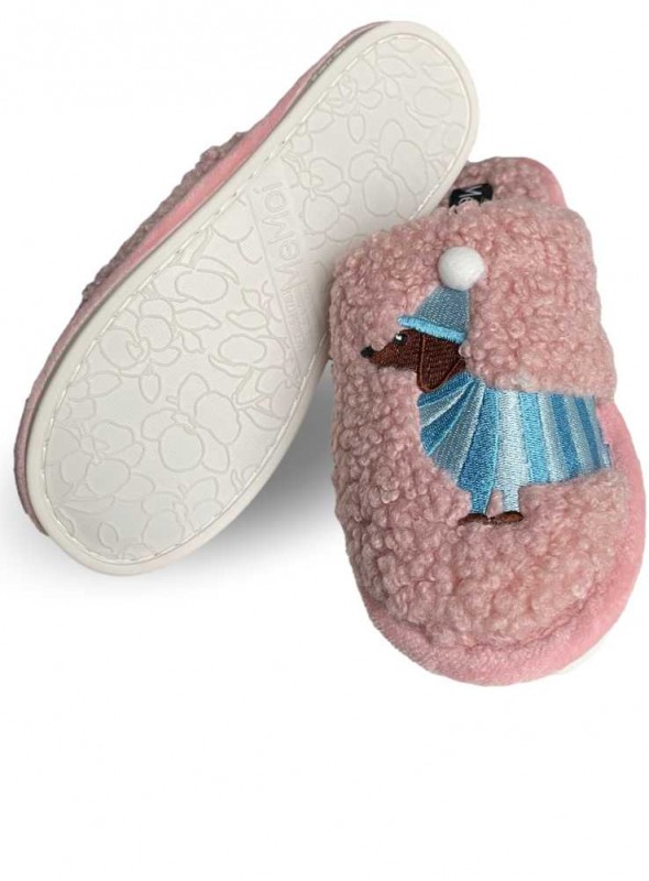 Tofflor med broderi Dachshund