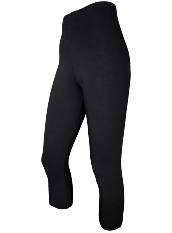 3/4 leggings av bambu, svart